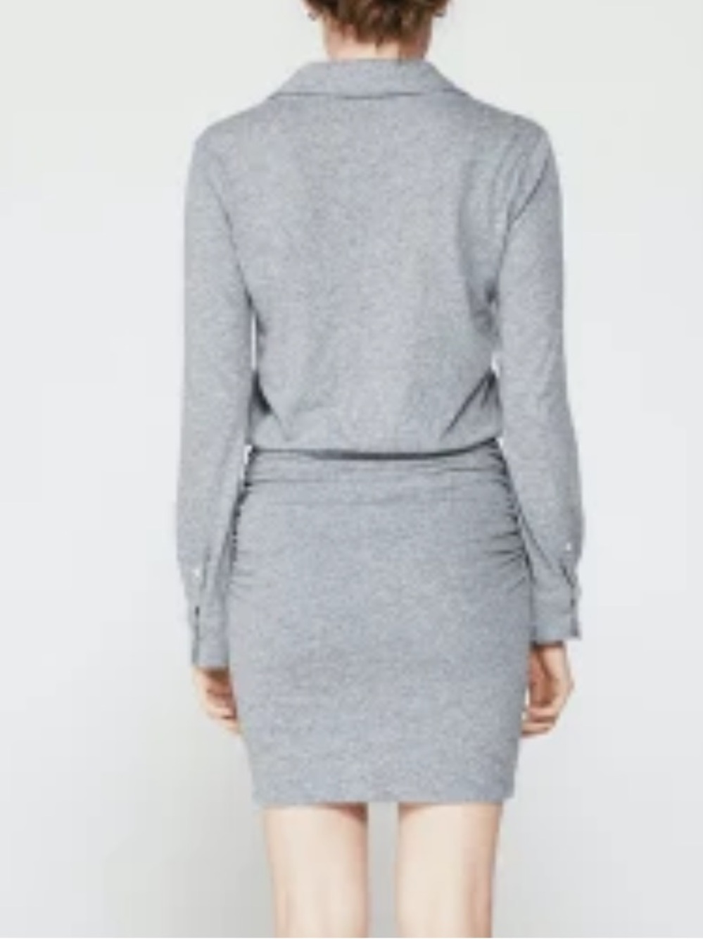 Monrow Grey Long-Sleeve Shirt Dress - Picture 4 of 11